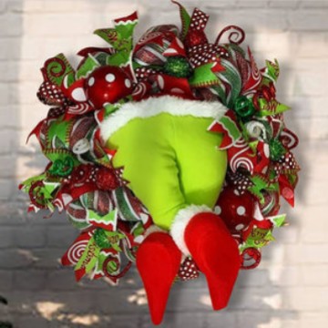 크리스마스 그린치 화환 D