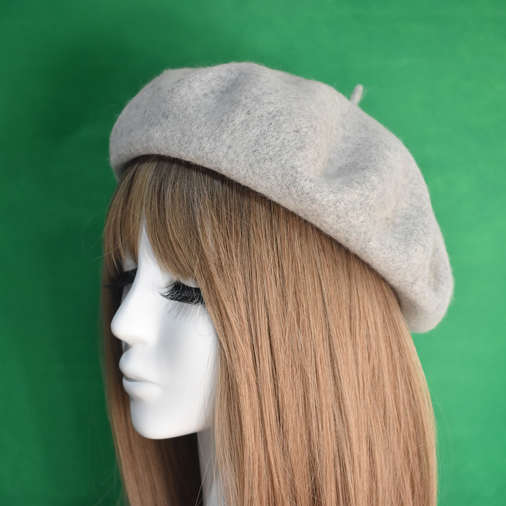 Unisex dam ull premium basker Höst/vinter vintage målarhatt Newsboy hatt rosa_voghion.com