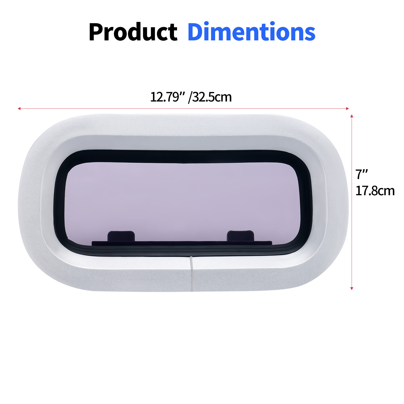 Ship Accessories Yacht Outboard Boat Rv Skylight Tool Box Cover Rectangular Boat Window Decorative Window Water Dense Window