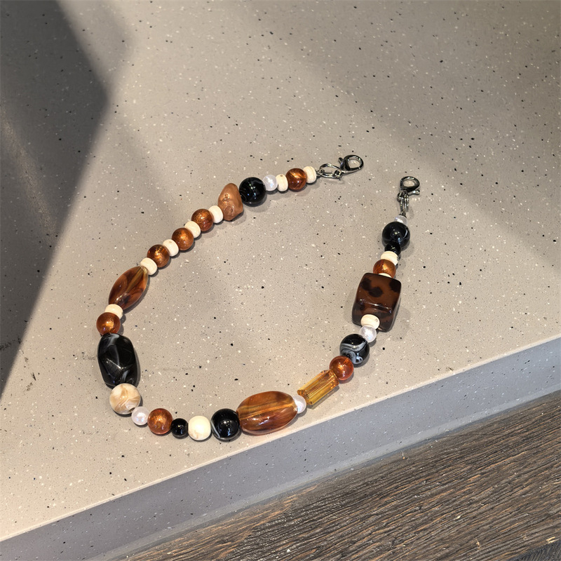 美拉德MIU系鞋花高级感串珠后跟链豹纹蕾丝蝴蝶结鞋带扣德训装饰|undefined