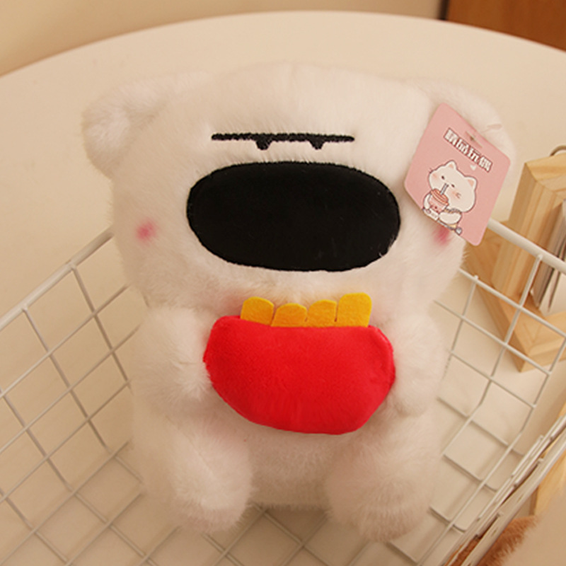 Linda caricatura West Highland Paparazzi máquina de captura de peluche empresa de muñecas evento regalo al por mayor niños niñas trompeta