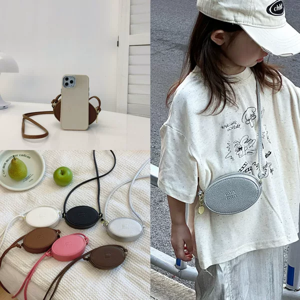 Super nice-looking dual-purpose oval small bag for girls cute children's coin purse hanging bag Korean fashion messenger bag