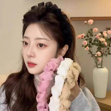 新款超仙网纱褶皱发箍女高级感发卡甜美头饰气质百搭发饰洗脸头箍