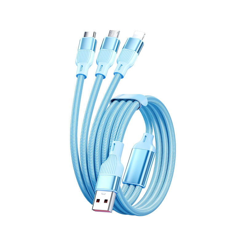 120W süper hızlı şarj üçü bir arada veri kablosu, Apple 15 Huawei Android Type-C için uygun bir-üç şarj kablosu