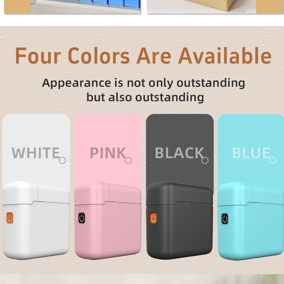 Transfronterizo nuevo estilo Y1 autoadhesivo pequeño bolsillo portátil inalámbrico Bluetooth conexión térmica mini impresora de etiquetas
