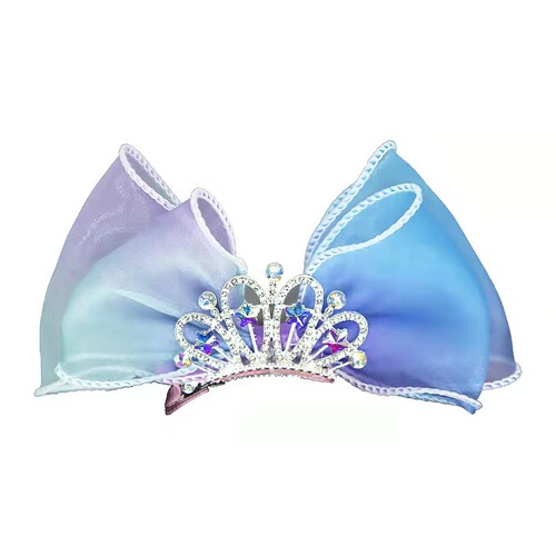 Children's hairband girl rainbow bow braided hairpin headdress ponytail streamer hairpin spring and summer girls hair accessories