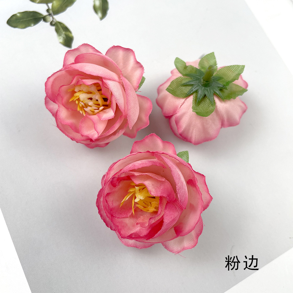 Hot sale retro brote de té de rosas DIY pecho material de tocado de flores de la pared de la sala de bodas arreglos de flores de fotografía adornos pequeños