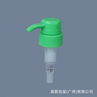 定制内置乳液泵头32牙圆头旋转按压条纹洗发水泵头源头厂家批发