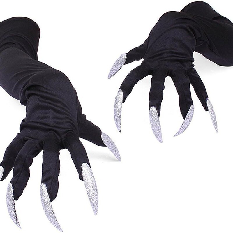 Halloween Long Nail Ghost Gloves hollowen cosplay Long Performance Performance Suit Claw Gloves