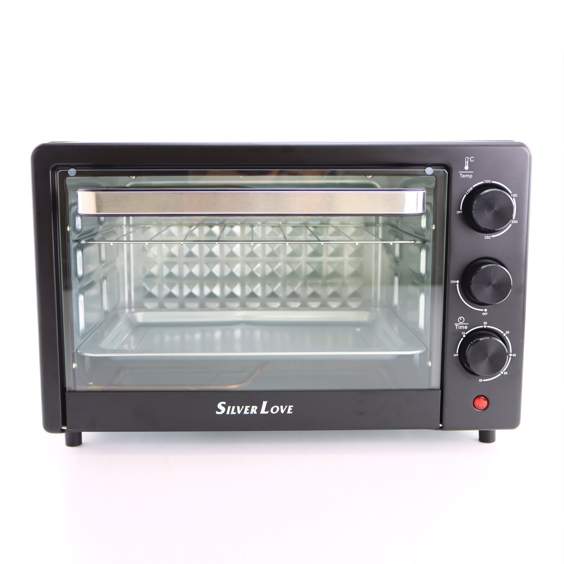 Exportación de comercio exterior 28L alta capacidad 1100W horno eléctrico doméstico multifuncional de alta potencia horno horneado doble