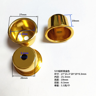 Wholesale Christmas Candlestick decoration with hole candle Cup Base oxidation green gold crafts decoration candle holder aluminum cup