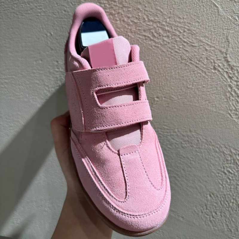 Cowhide Version ~ New Genuine Leather Velcro Thick-Soled Moral Training Shoes for Women, Suede Retro Sports Casual Shoes, Flats Shoes