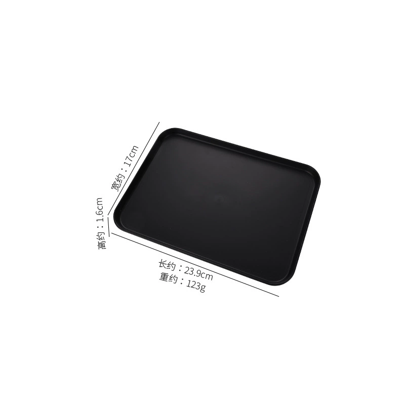 Cross-border Wheat Straw Plastic Rectangular Trays – Multicolor Meal & Dessert Plates, 3 Sizes