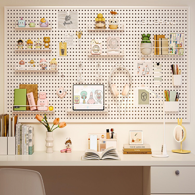 Hole board wall storage rack dormitory display rack universal hanging board learning desk organizing storage shelf Hole board wall storage rack dormitory display rack universal hanging board learning desk organizing storage shelf