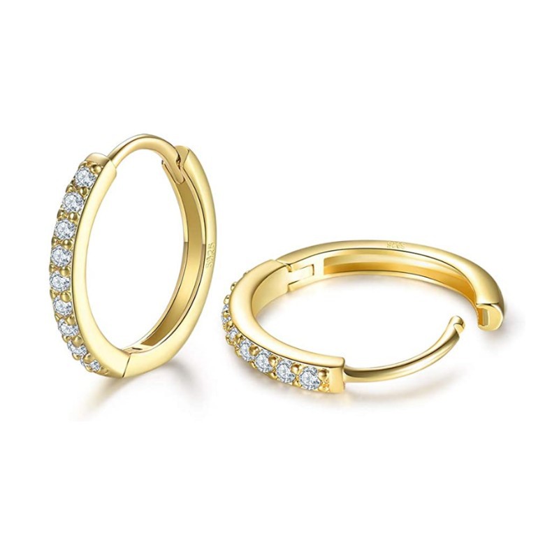 Pendientes de plata 925 con circonitas, estilo coreano (venta caliente Amazon)