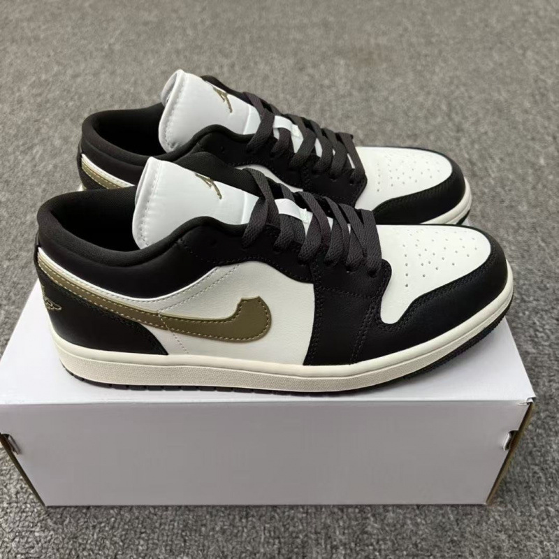 莆田純正 AJ1 ロートップバスケットボールシューズローブラックホワイトグレー AJ スモークグレーブラックトゥスモールパリ男性と女性のカジュアルスニーカー|undefined