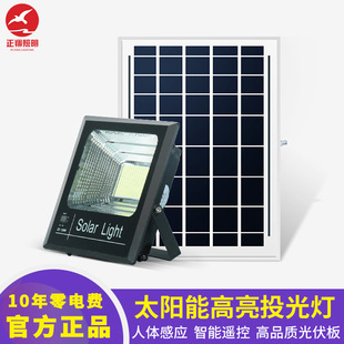 New human body induction solar flood light outdoor water blocking 100w courtyard street light solar flood light led