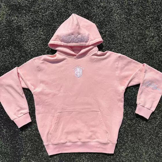 Oversized Pink Embroidered Drawstring Casual Shorts with Embroidery Crew Neck T-Shirt Set - European & American Style