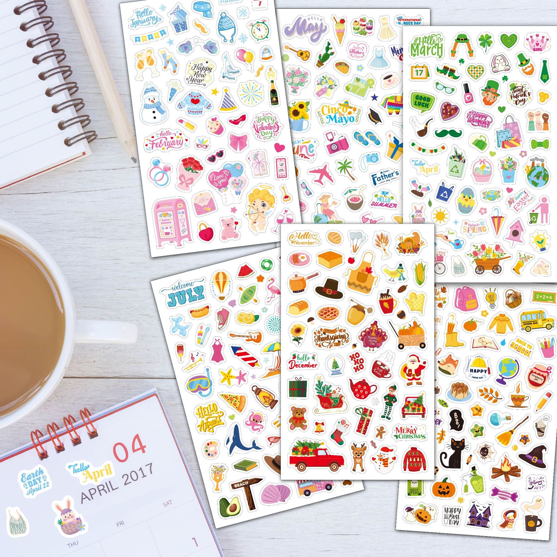 TZ98-（LHL）月份计划贴纸6张-G2 (4)