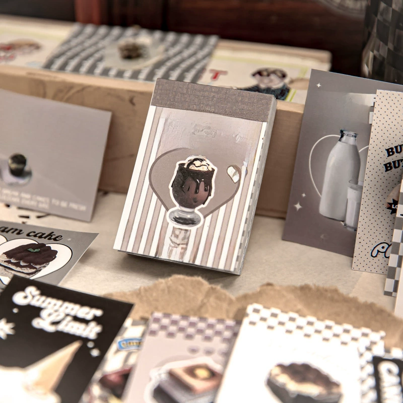 Плакат Mr. Paper Sticker Douben Cheese Sale Machine Series Korean INS Cartoon Bear Hand Turn to Patch Material Patch