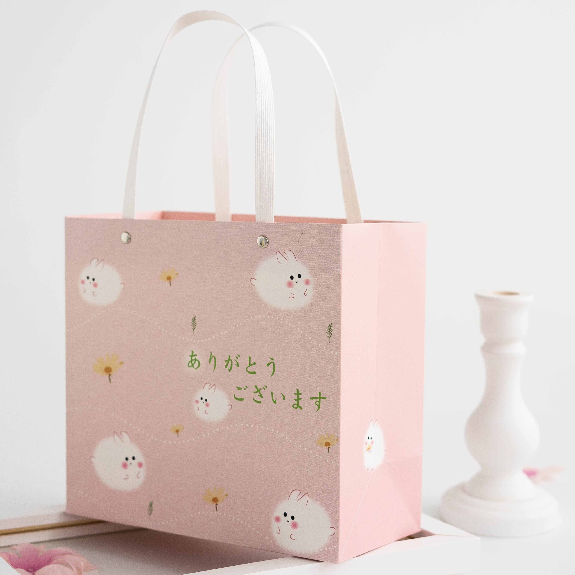 Ins estilo bolso de estilo japonés bolsa de regalo caja de almuerzo bolsa de almuerzo estudiante lindo bolso de embalaje de compras portátil