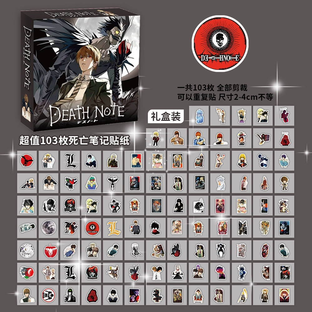 Boxed Sticker Pack, 100 Sheets, Anime & Character Emoticons, Assorted Designs