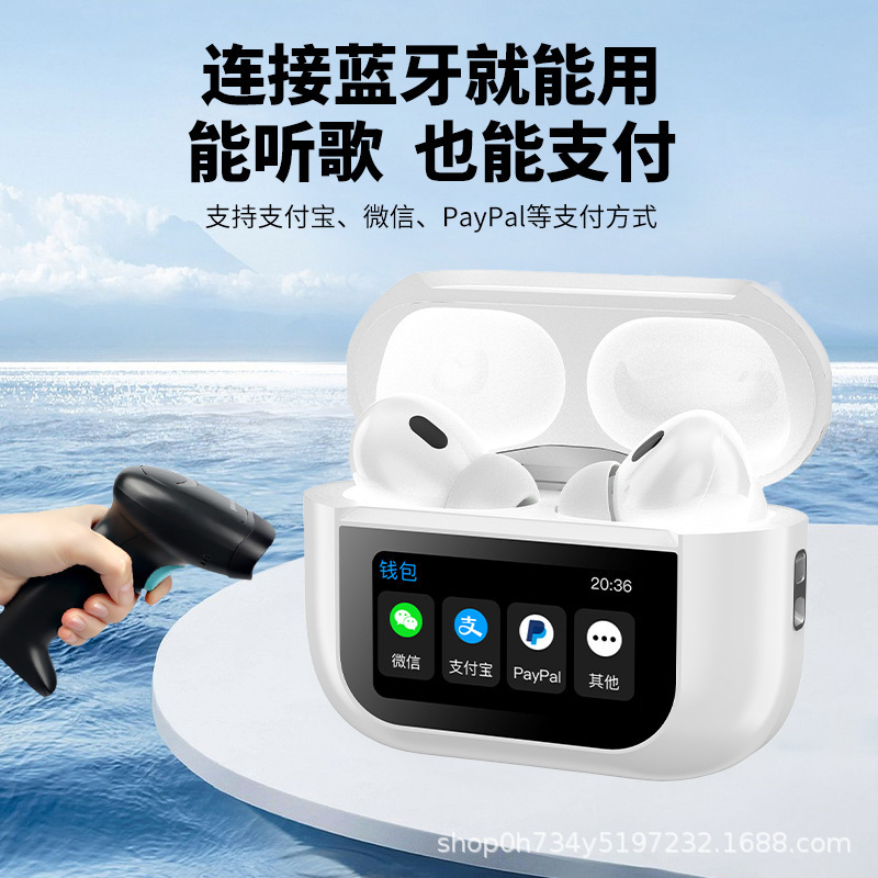 Auriculares Bluetooth con pantalla a color inteligente V20, reducción de ruido ANC, deportes inteligentes, impermeables y a prueba de sudor, duración de la batería larga, adecuada para JBL