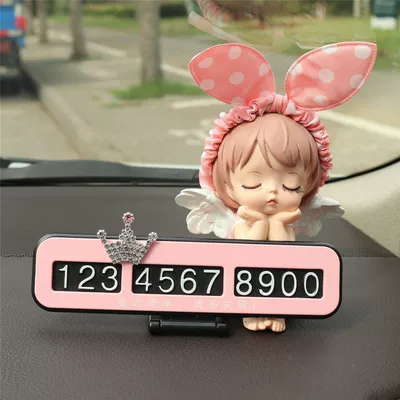 Nömrəli dayanma kartı Parking Number Plate, Cute - annie-bow-pink-crown-parking-sign-pink