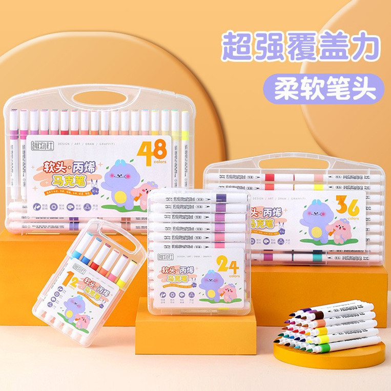 Soft-head acrylic marker pen set color water-based paint pen children's graffiti diy paint pen paint marker pen