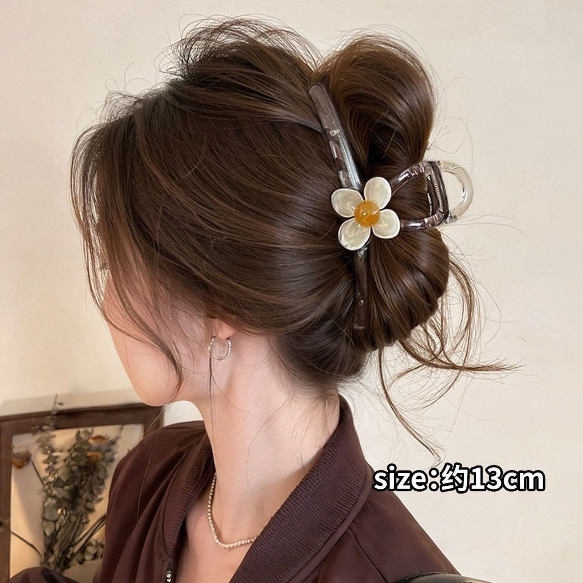 2026 nuevo clip de cabello ondulado clip de cabello de tiburón grande clip de cabello de mujer detrás de la cabeza de alta sensación clip de cabello accesorios para el cabello