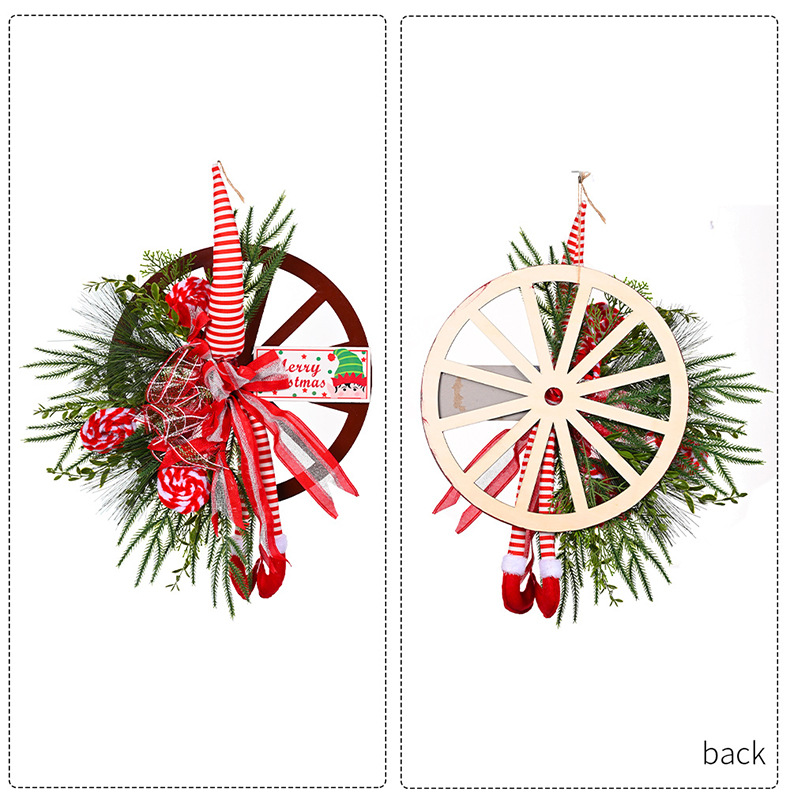 Décorations de Noël Guirlande de roue de Noël Guirlande de pied d'elfe créative Pendentif Décoration de Noël à suspendre_voghion.com