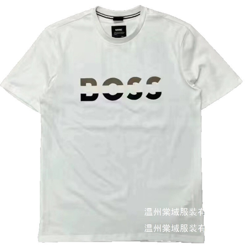 ヨーロッパとアメリカのトレンディなファッションプリント半袖Tシャツメンズトレンディなブランド夏の個性ハンサムスリムレターラージサイズハーフ卸売|undefined