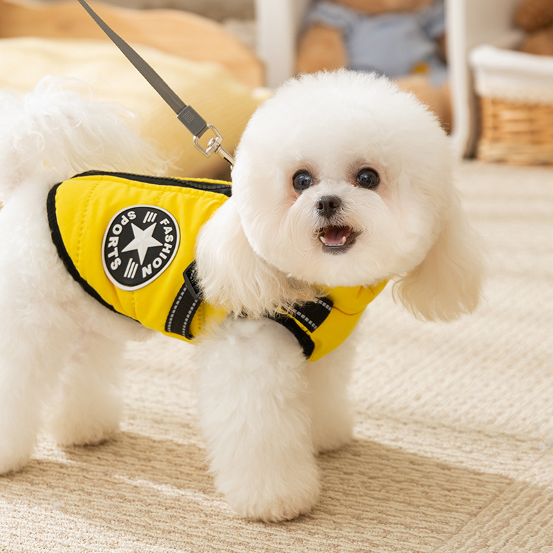 Otoño y invierno perros gruesos abrigo de asalto moda para salir tracción chaleco de algodón gato Teddy ropa de mascotas