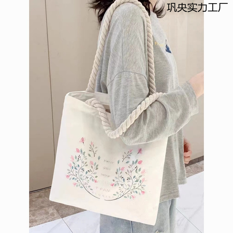 单肩帆布袋logo手提袋帆布包学生培训上课帆布包dly