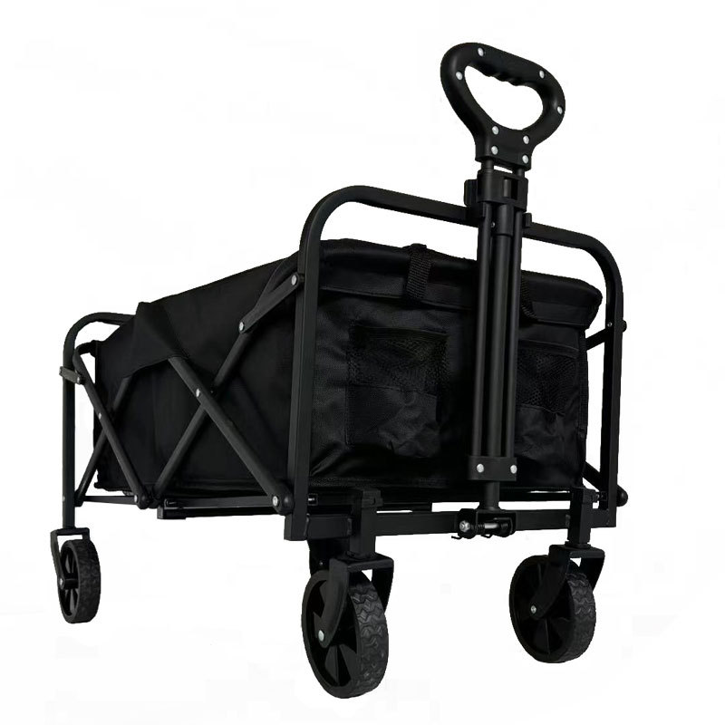 Carrito de camping al aire libre, remolque pequeño portátil plegable, carrito de picnic tirado a mano