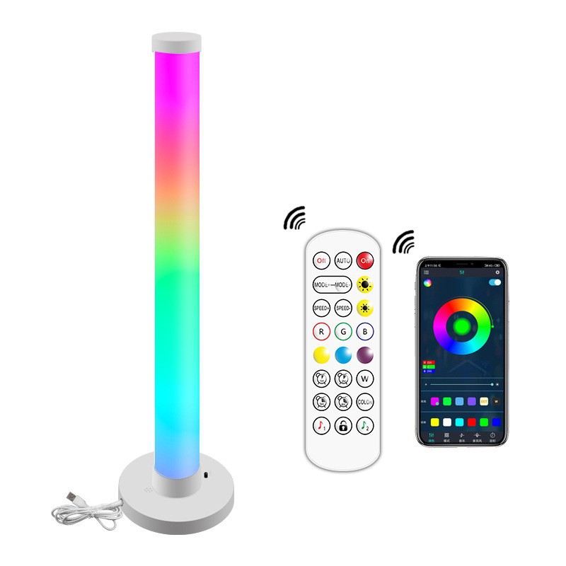 Lámpara de ambiente de escritorio de espejo de Melaleuca LED, luz de transmisión en vivo de deportes electrónicos, luz de fondo de captación inteligente Bluetooth, luz de noche, sala de estar, dormitorio