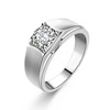 Classic wedding ring, book cover, set, 1 carat, silver 925 sample