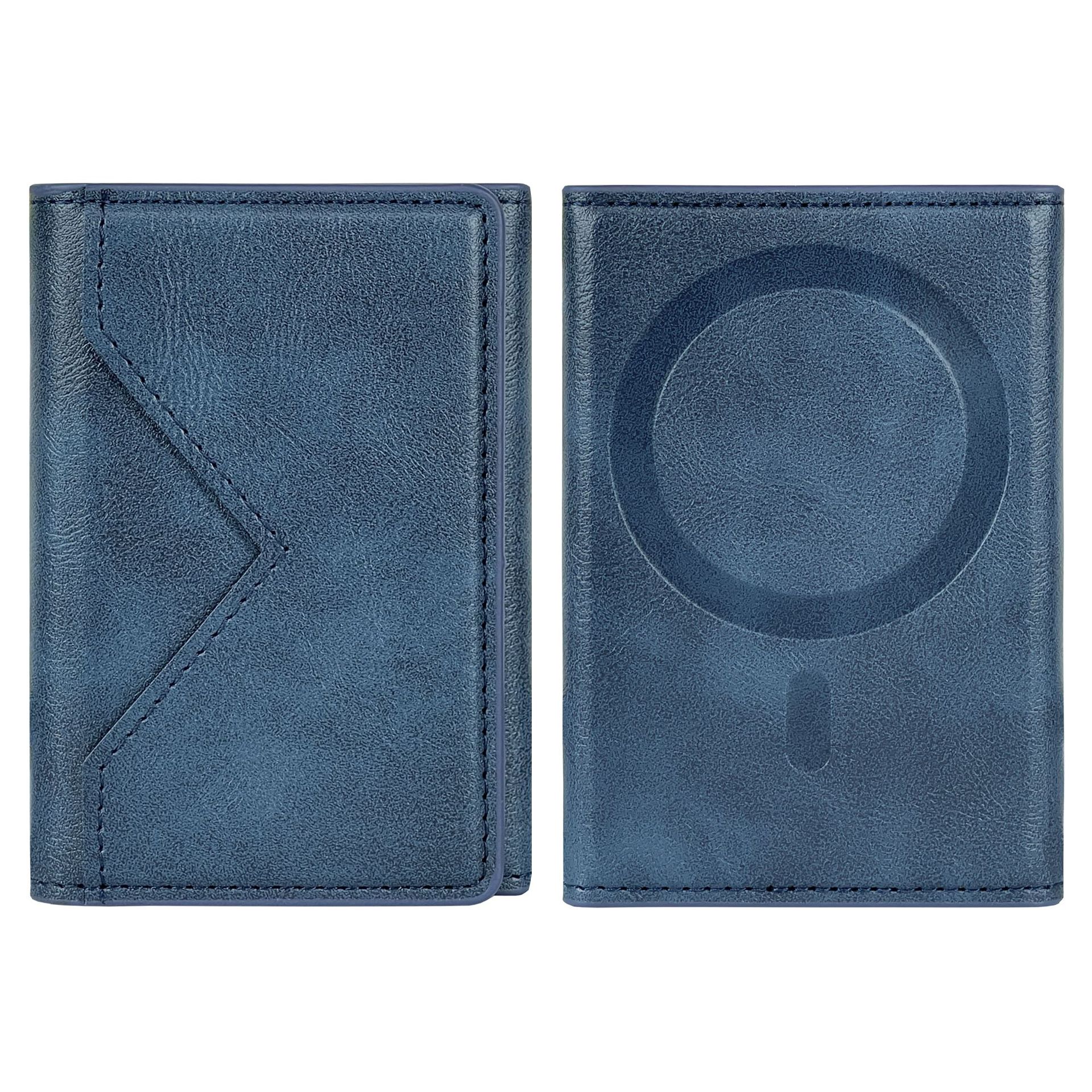 Adecuado para Apple iphone tarjetero con tres tapones magnéticos plegables súper magnéticos monedero con tarjetero