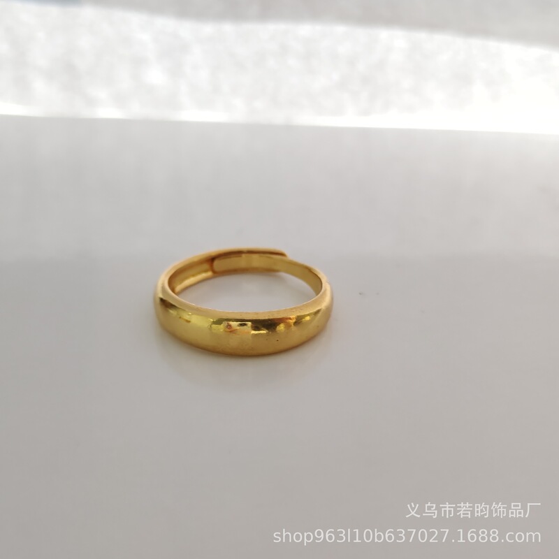 女性用模造ベトナムサンドゴールドリング、女性用ラブカーフラワーリング、開口部調整可能、ライブブロードキャストギフト卸売|undefined