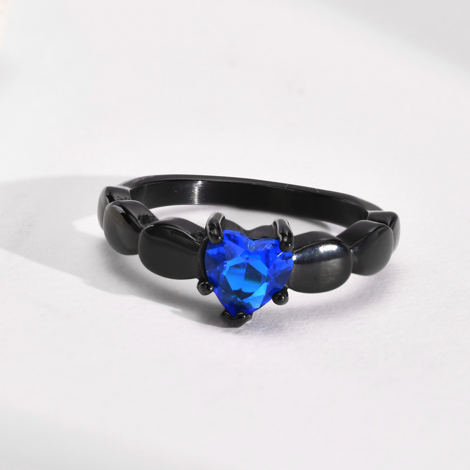 Simple Style Heart Shape Stainless Steel Rings Inlay Zircon Stainless Steel Rings display picture 8