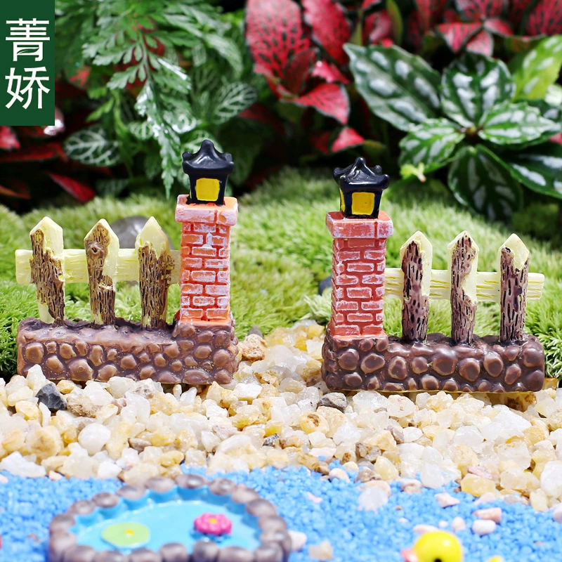 Забор дверь пейзаж мох мясистый микропейзаж DIY материал горшок Садоводство зеленые растения Цветочные украшения