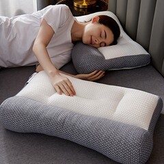 日本製頚椎枕、非矯正修復牽引枕、首の保護、睡眠補助、家庭用マッサージ睡眠枕、枕芯