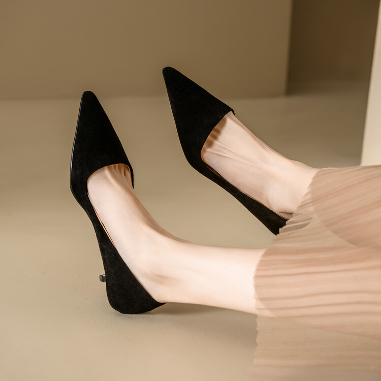 靴 chiyo CHIKO Nandalia Pointy Toe Kitten Heels Pumps Shoes