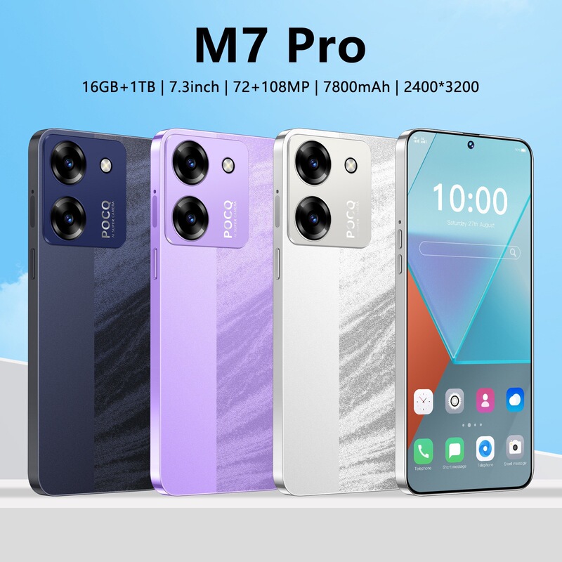 Hot-Selling Cross-Border Mobile Phone M7 Pro Global Version 6.56-Inch 2+16Gb All-In-One Foreign Trade Smartphone Factory