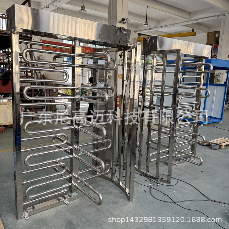 尼高迈智能全高旋转十字单向门自动收卡币消费通道入口门禁防尾随