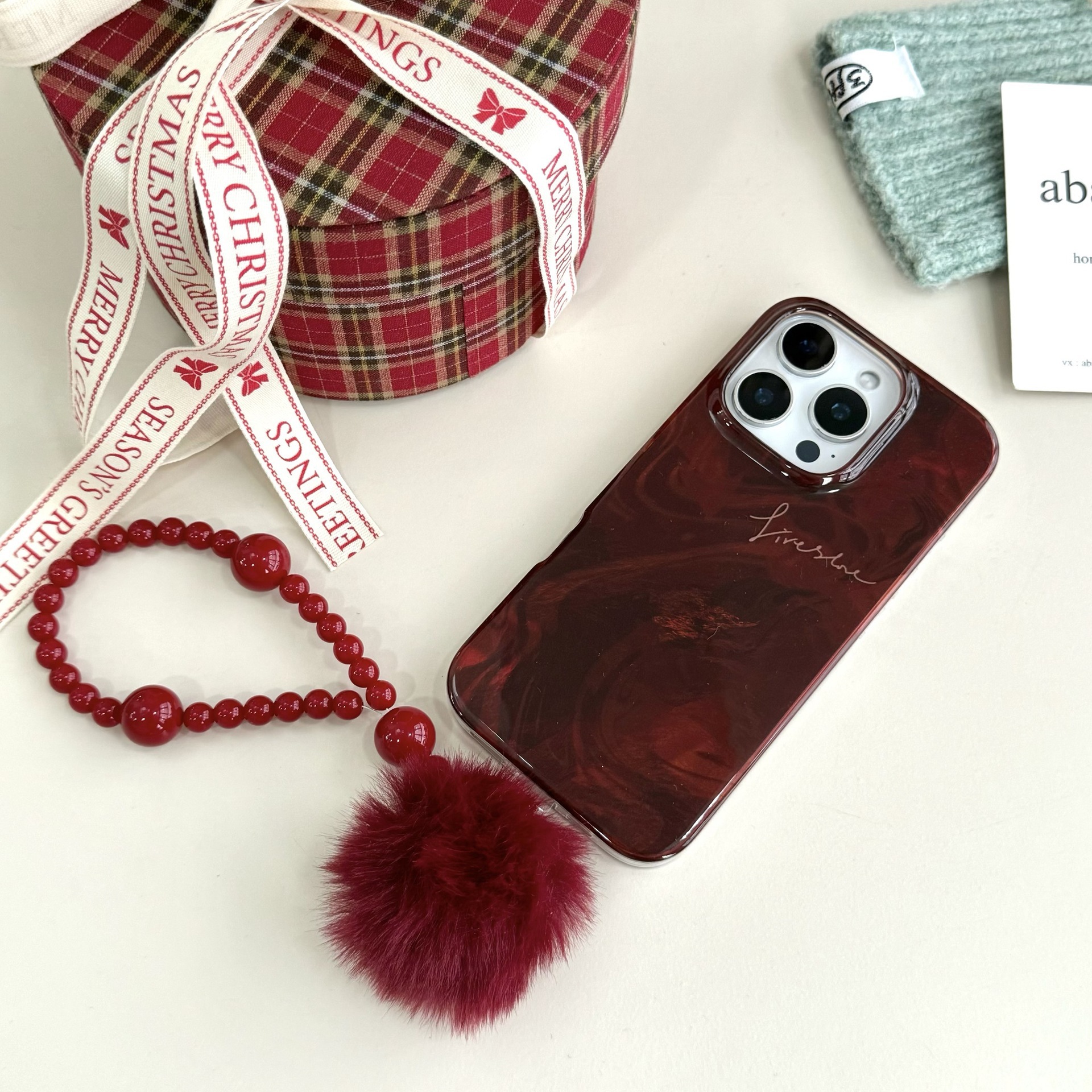 El nuevo patrón de papel de aluminio coreano es adecuado para Apple 16Promax/15pro funda para teléfono móvil 14pro/13 bola de pelo 16 niña