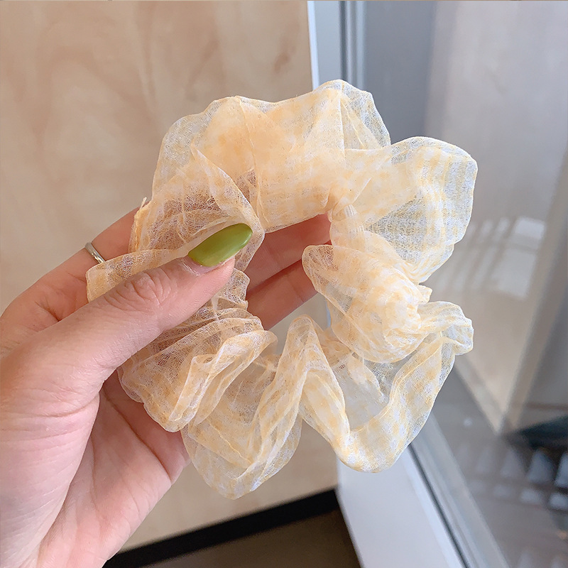 INS cerdo blanco intestino grueso anillo de pelo Super Niña de hadas Corea del Sur Internet celebridad mismo estilo BM intestino grueso anillo de pelo simple cuerda de pelo accesorios para el cabello