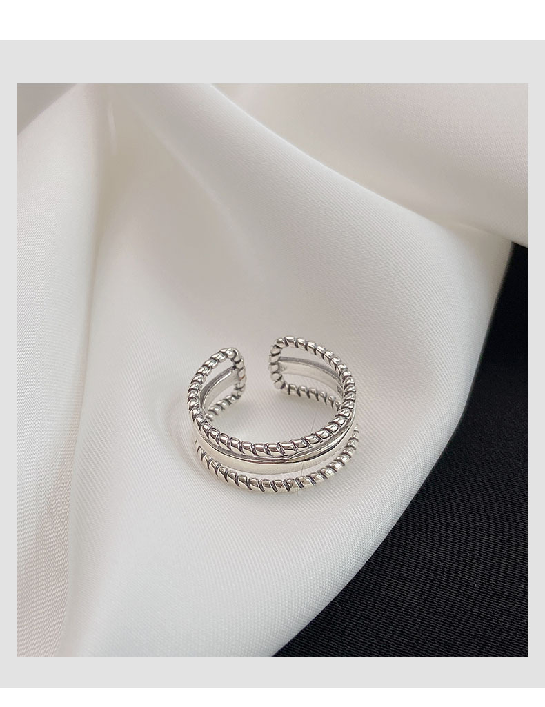 Minimalistisk tre-lags sunrise ring til damer åben model_voghion.com