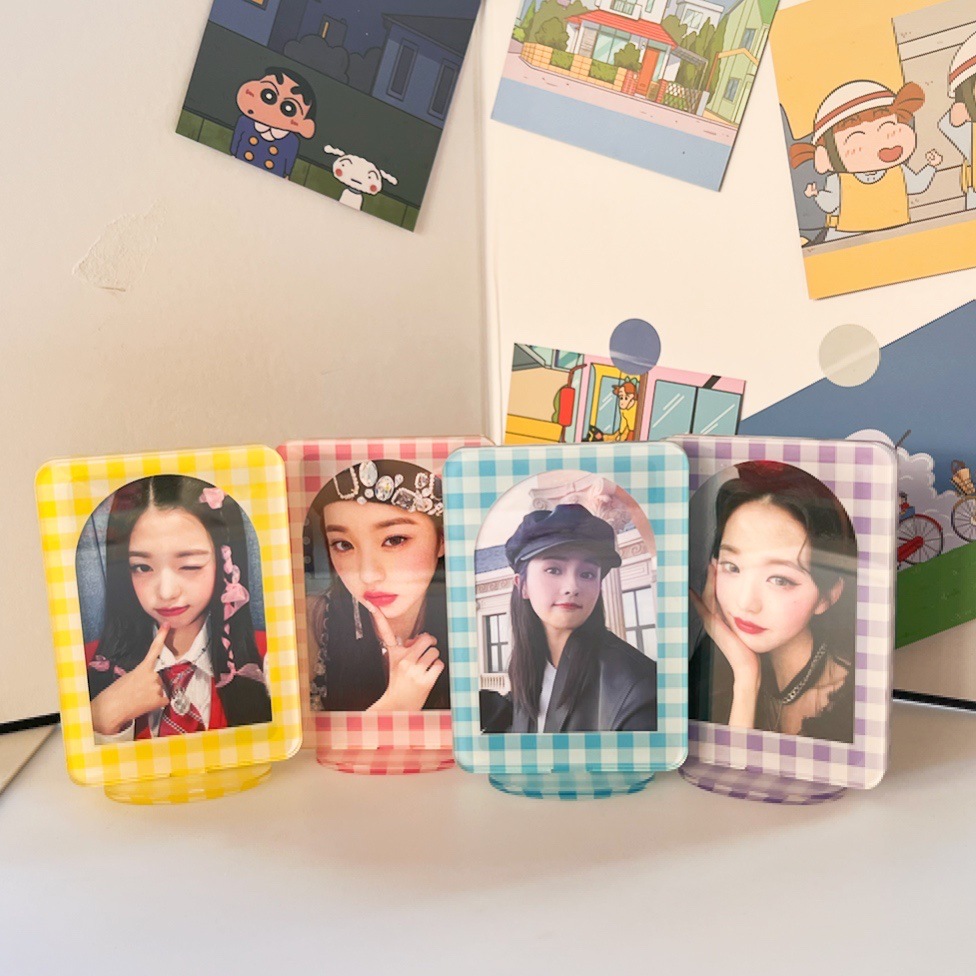 ins3寸相框第三弹拍立得亚克力拆拆乐3寸爱豆小卡展示立立卡玻璃