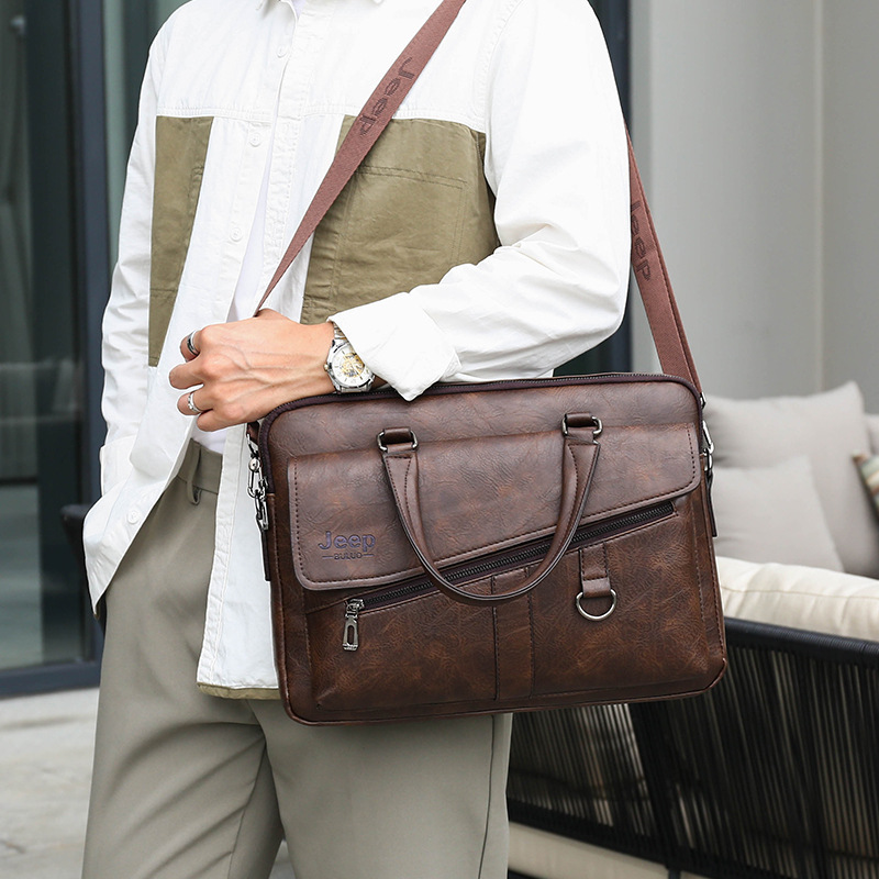 Bolso de los hombres horizontal maletín de negocios de moda de gran capacidad bolso de la computadora bolso de hombro